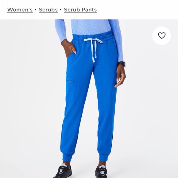 Figs Royal Blue Women's Scrub Top - Picture 2 of 2